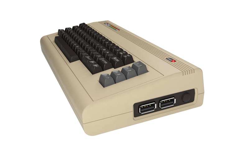 Zum Anschluss von einem zweiten Joystick und auch einer Tastatur hat der C64 Mini zwei USB-Anschlüsse.