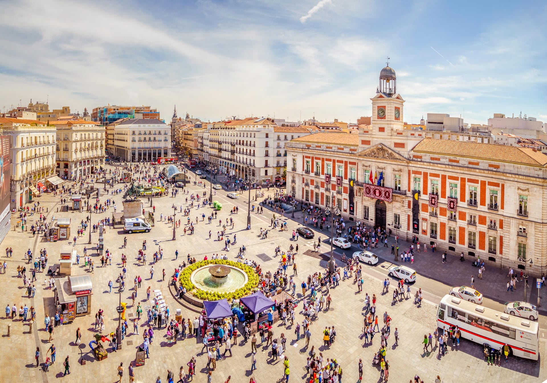 Platz 7: Madrid. Der Hauptplatz in Madrid ist der Puerta del Sol.