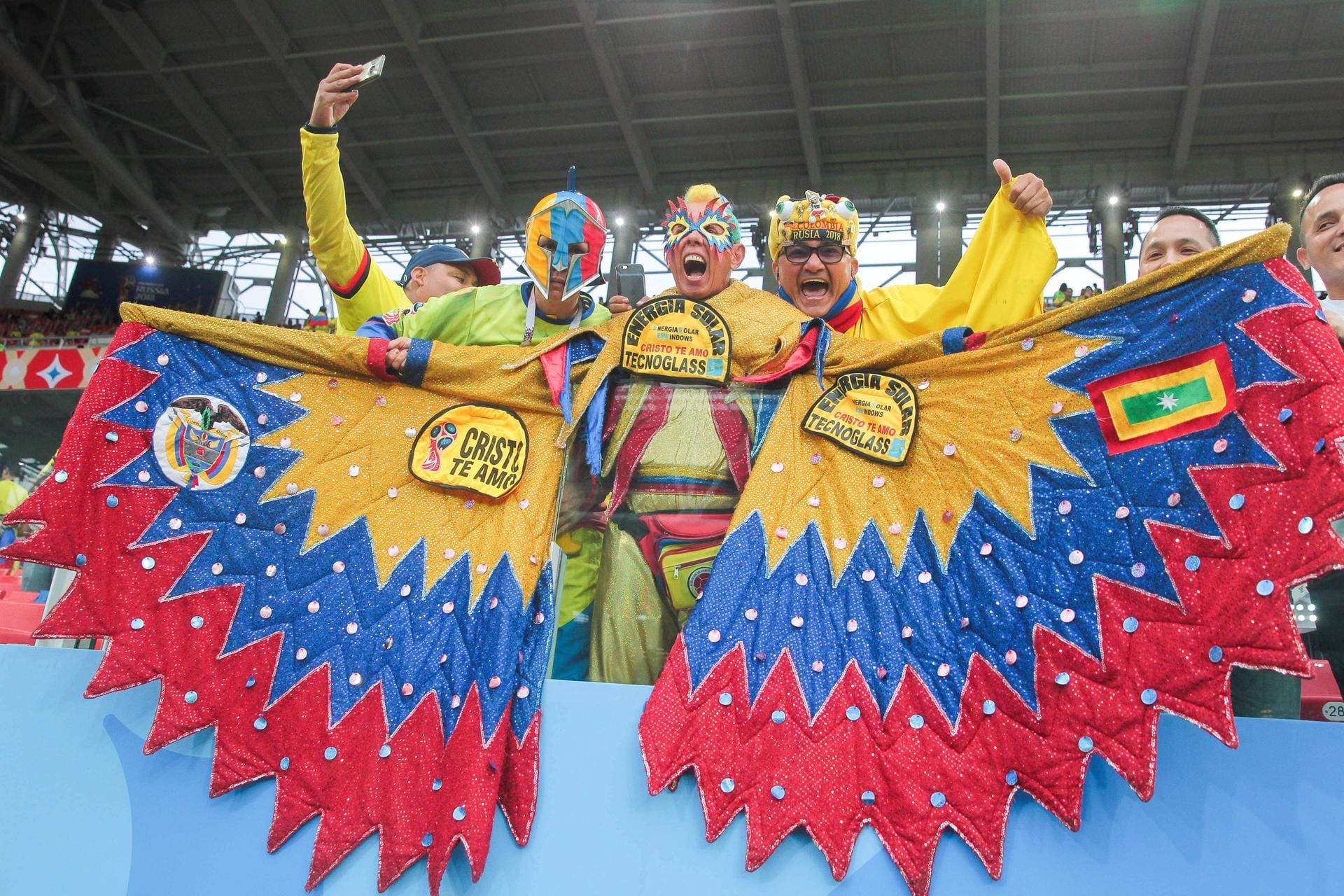 Verrückte Vögel: Die Kolumbien-Fans.