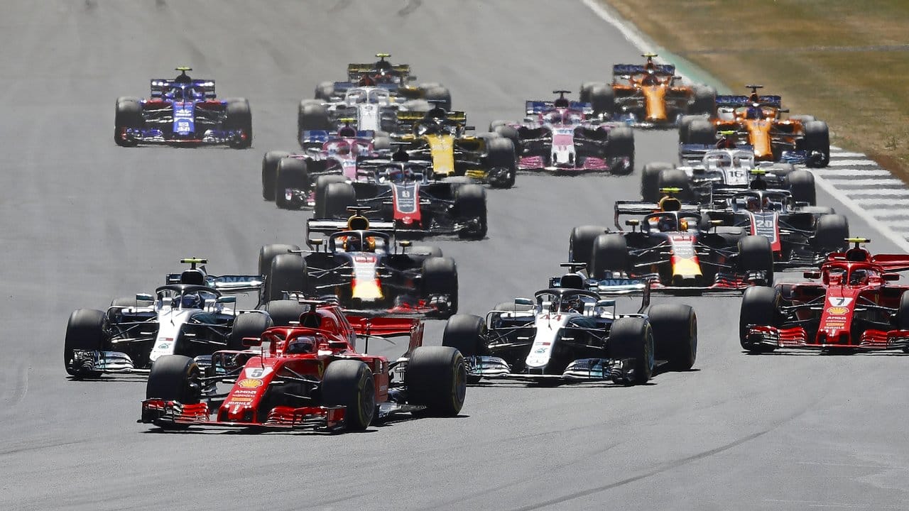 Den Formel-1-Start in Silverstone kann Sebastian Vettel für sich entscheiden.