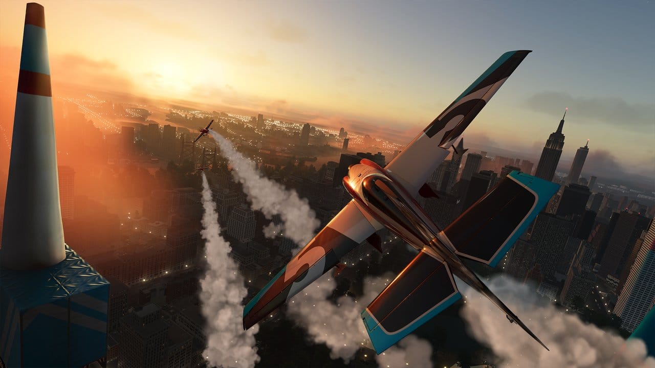 Spieler von "The Crew 2" können auch die Spitzen der Wolkenkratzer in den großen Städten umfliegen oder in die Straßenschluchten eintauchen.