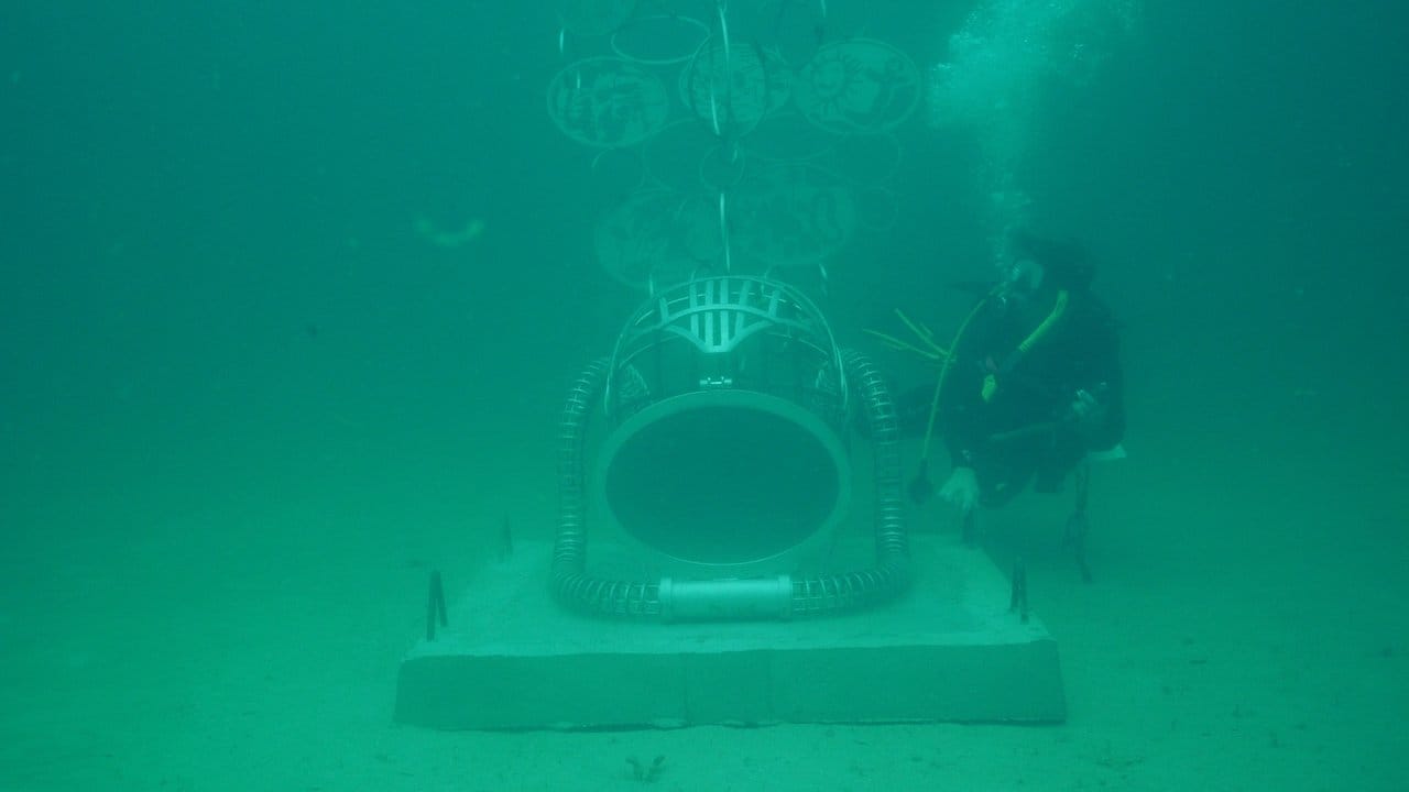 Die Skulptur "JYC's Dream" von Kevin Reilly auf dem Grund des Golfs von Mexiko.