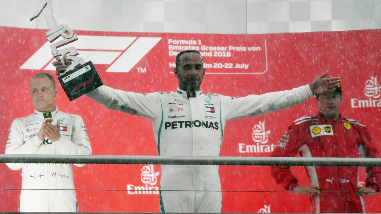 Lewis Hamilton profitierte vom Regen beim Großen Preis von Deutschland.