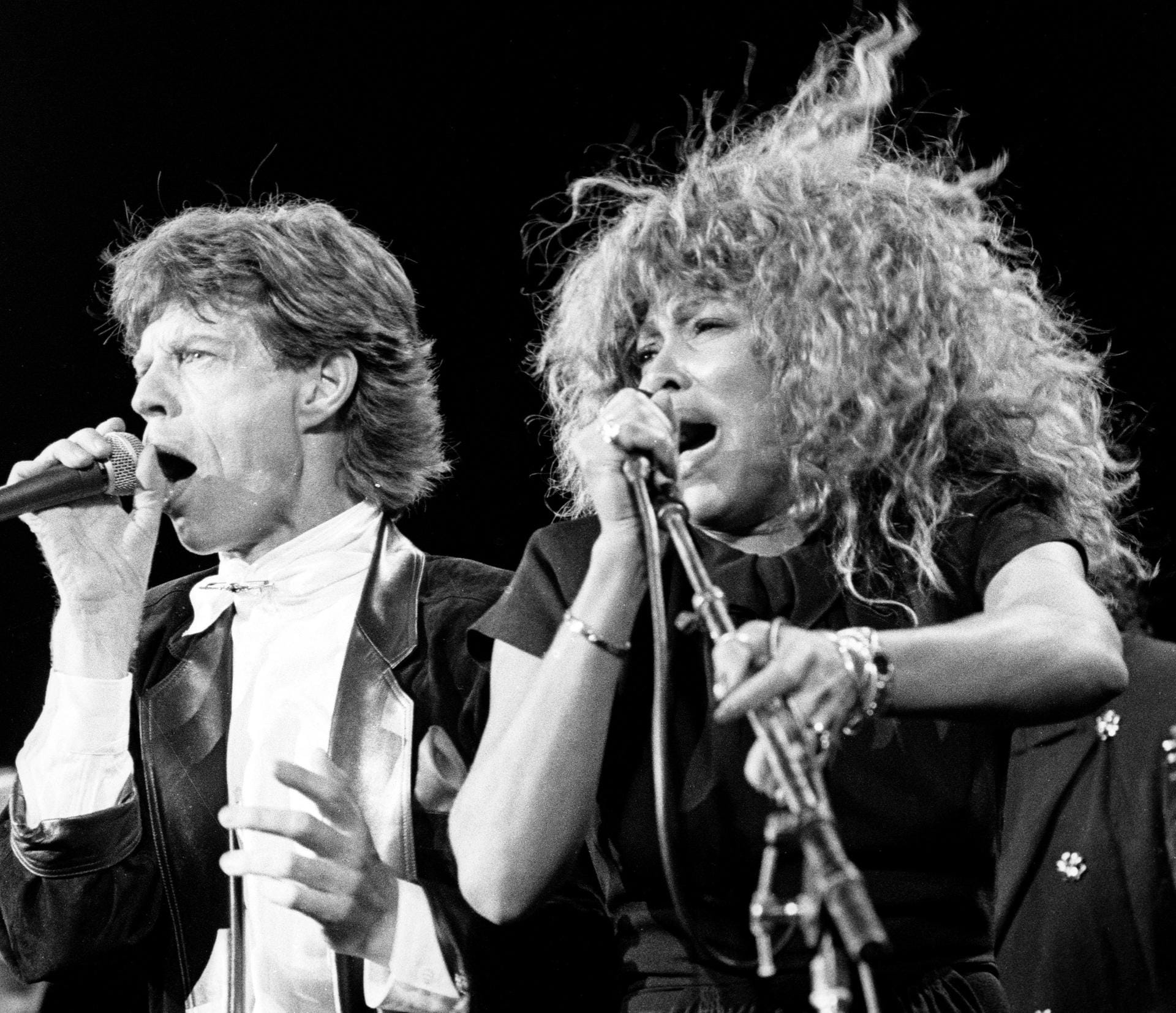 1989: Mick Jagger und Tina Turner – zwei Ikonen auf einer Bühne.