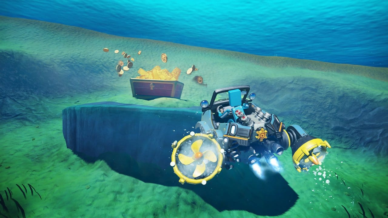 Ab unter die Wasseroberfläche: Mit dem Unterwassersteuer können Spieler im Vehicle Kit von Nintendo Labo Unterseeboote steuern.