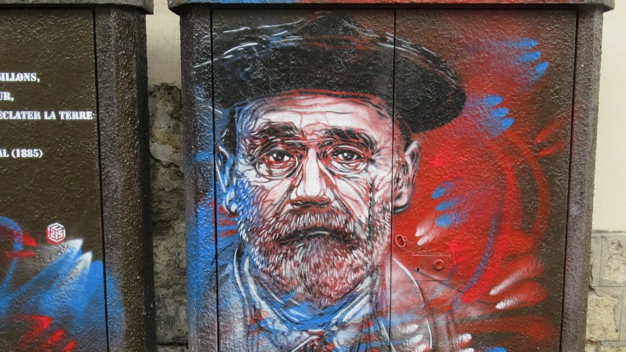 Porträt von Emile Zola vom französischen Künstler C215. Porträt von Emile Zola vom französischen Künstler C215.