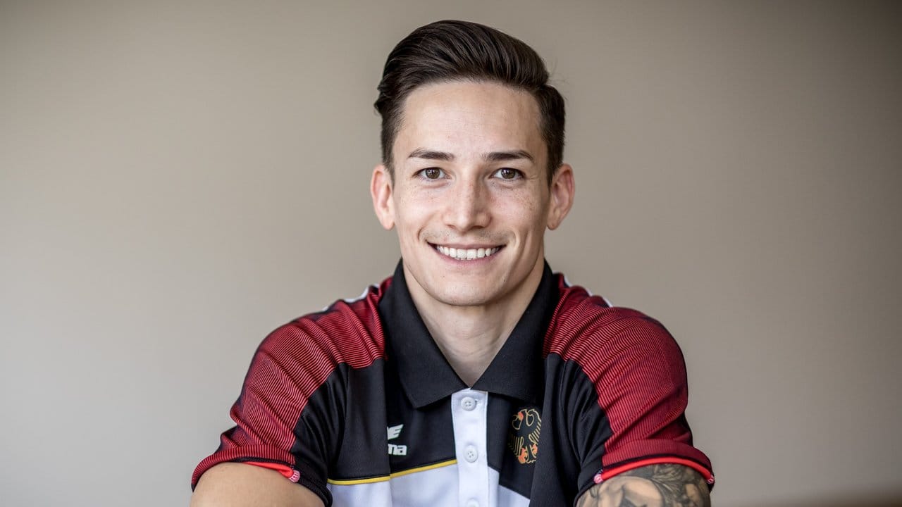 Turner Marcel Nguyen hat Chancen am Reck.