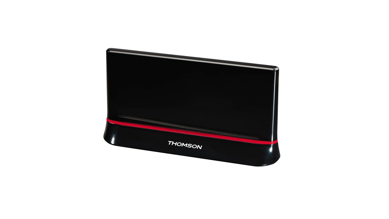 Die ANT1487 von Thomson ist nicht nur eine Zimmerantenne für DVB-T2-Empfang, sie kann auch mit Lichtsignalen einen laufenden Fernseher simulieren.
