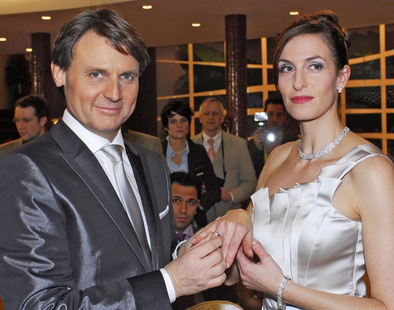 2008: Gerner zählt zu den Ehe-Spitzenreitern. Katrin Flemming ist Ehefrau Nummer vier.