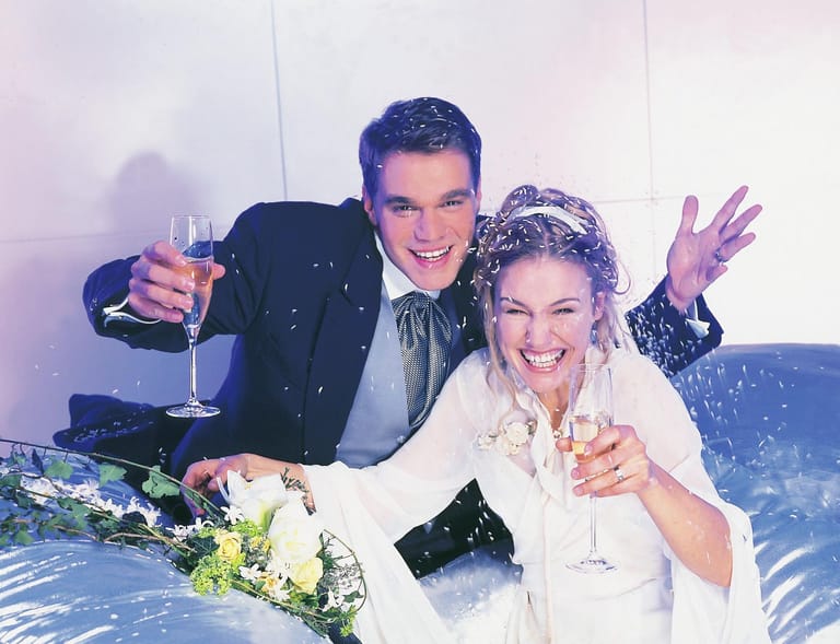 1998: Flo und Andy nutzten das 1500. Jubiläum für ihre Hochzeit.