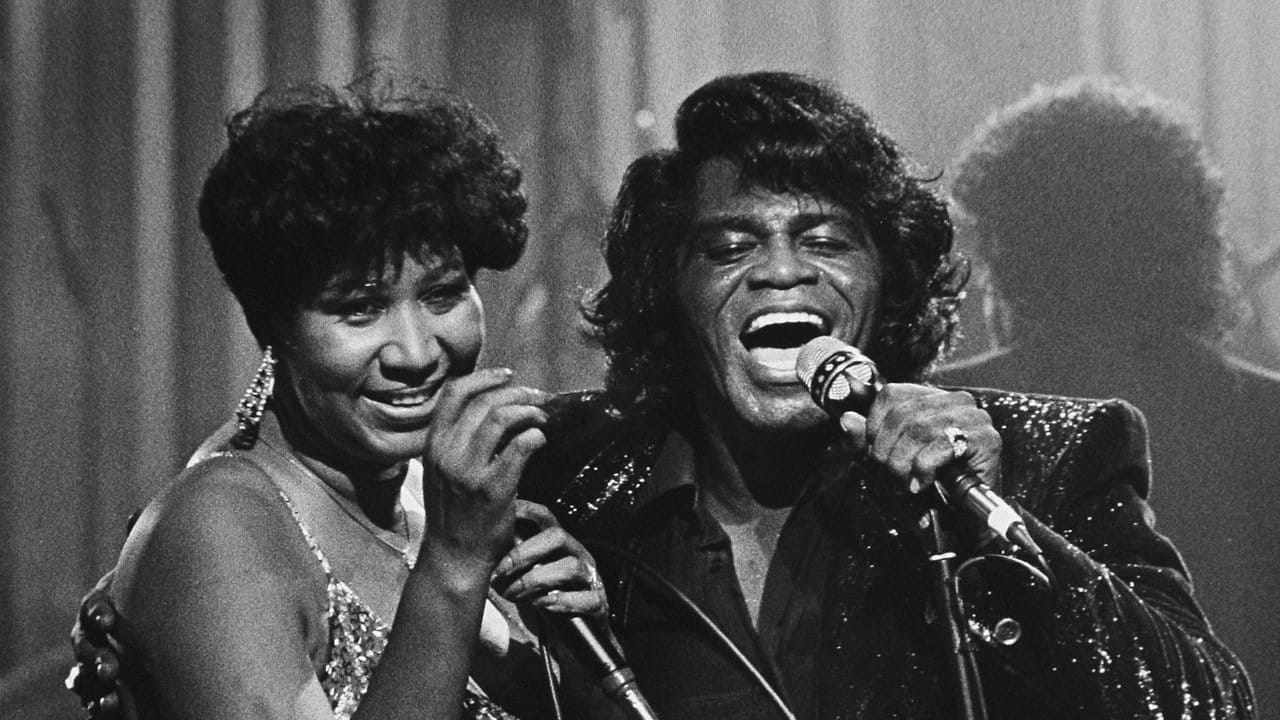 Zwei Soul-Ikonen: James Brown und Aretha Franklin im Jahr 1987.
