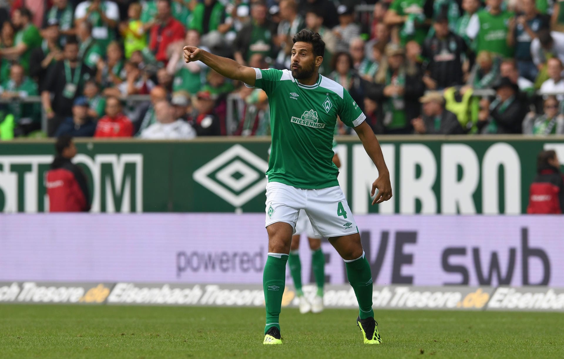 Da ist er wieder, mit 39 Jahren: Claudio Pizarro nach seiner Einwechslung für Werder Bremen.