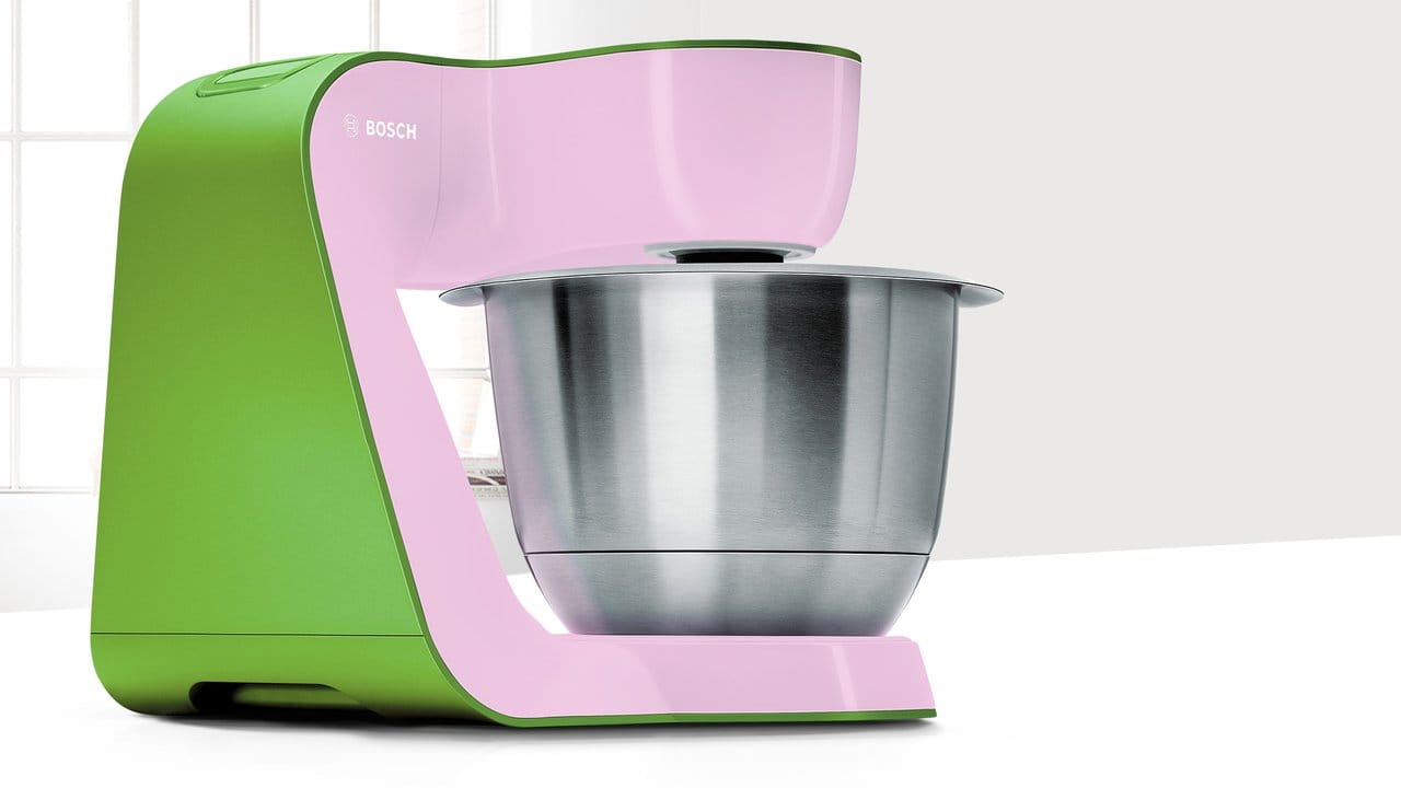 Genug rosa? Die Küchenmaschine MUM 5 von Bosch lässt sich nun online individuell gestalten.