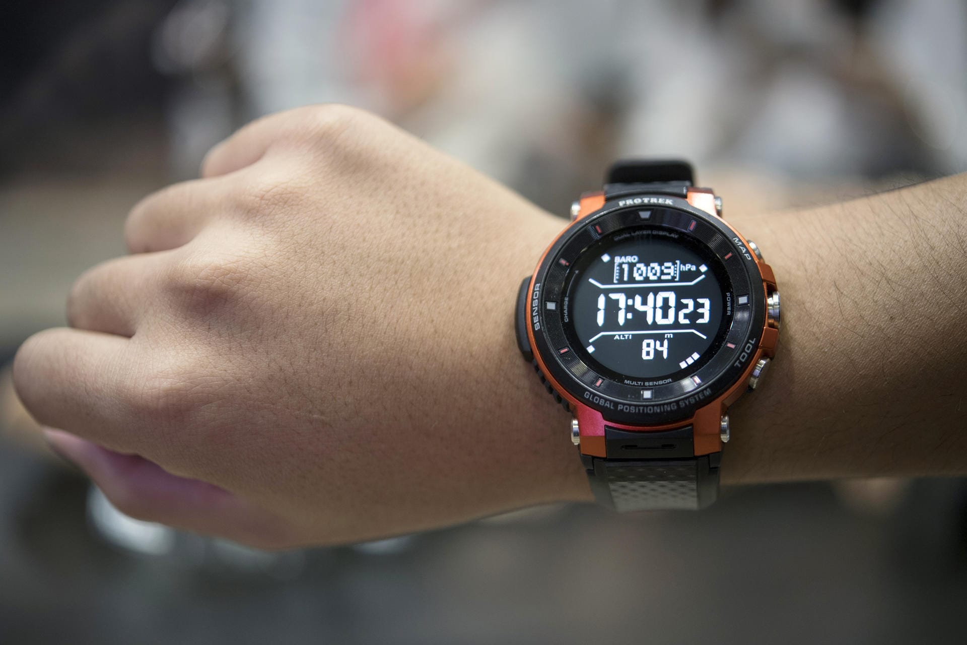 Für Outdoor-Ethusiasten gedacht: Die wasserdichte Smartwatch WSD-F30 von Casio.