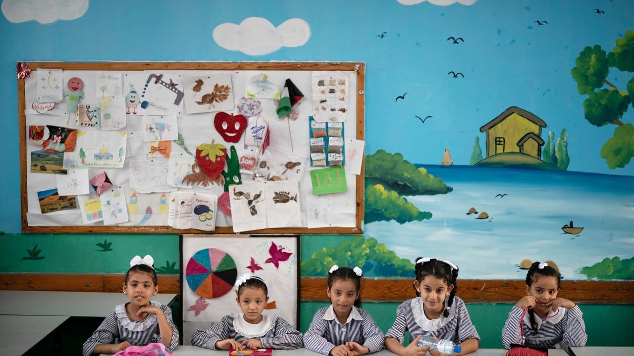 Mädchen in einer UNRWA-Schule im Gazastreifen.
