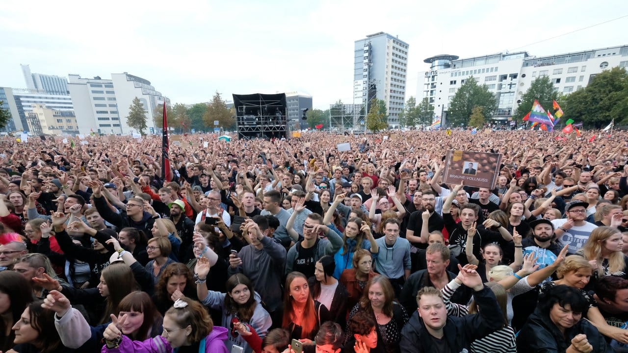 Das Konzert in Chemnitz steht unter dem Motto "#wirsindmehr".