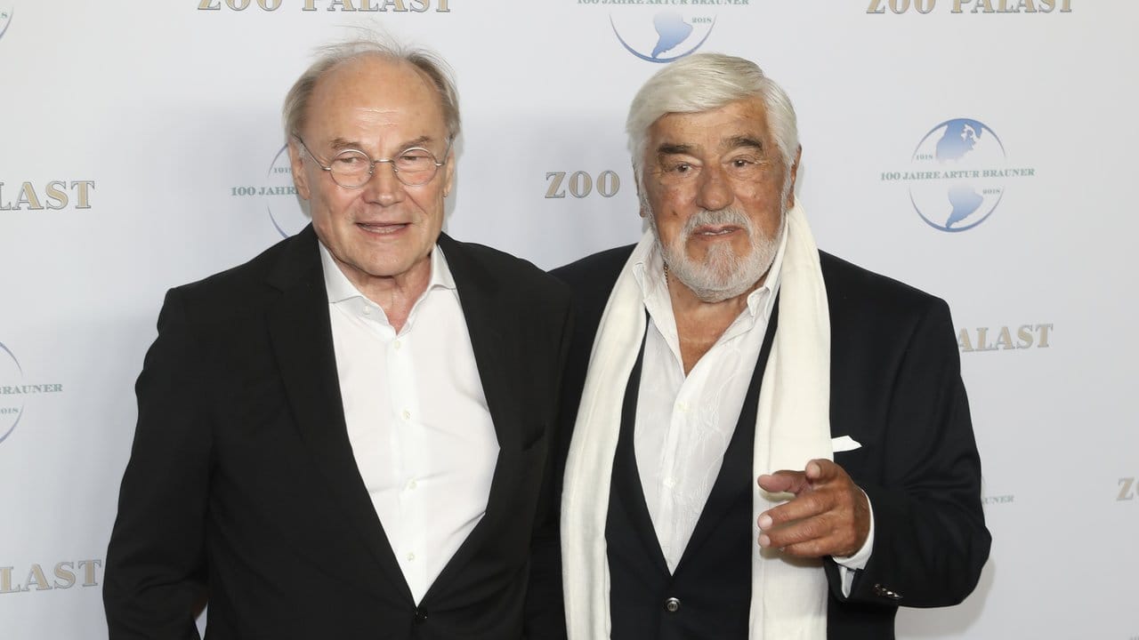 Zwei Große des Films: Klaus Maria Brandauer (l) und Mario Adorf. Zwei Große des Films: Klaus Maria Brandauer (l) und Mario Adorf.