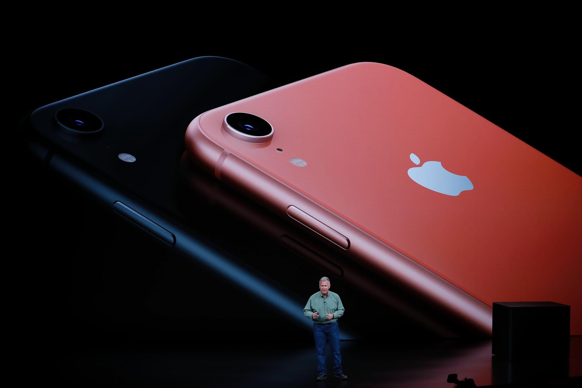 Schiller Senior Vice President, Worldwide Marketing of Apple, speaks about the new Apple iPhone XR at an Apple Inc product launch in Cupertino