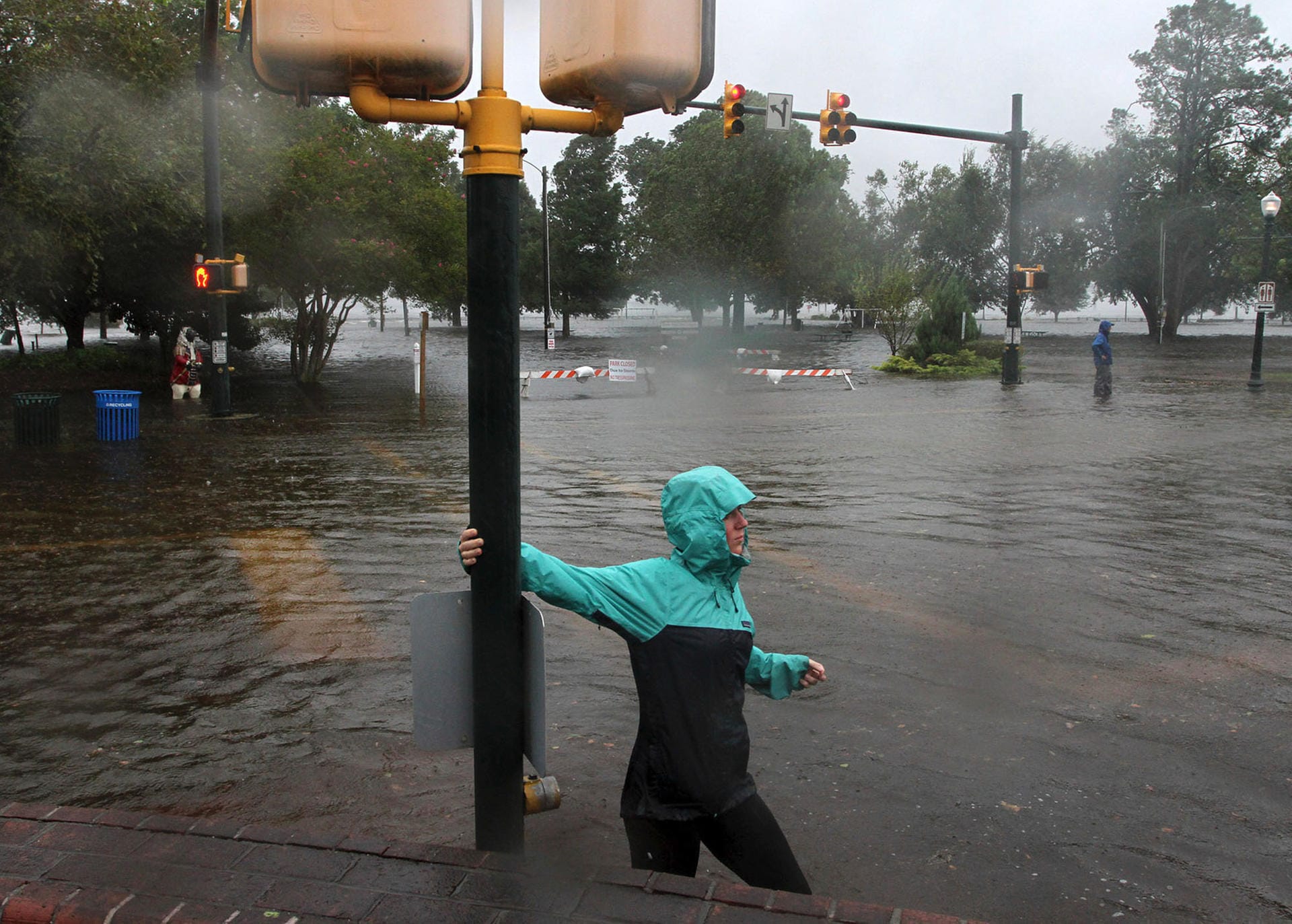 Überflutete Straßen in New Bern: Der Hurrikan "Florence" nähert sich den USA.