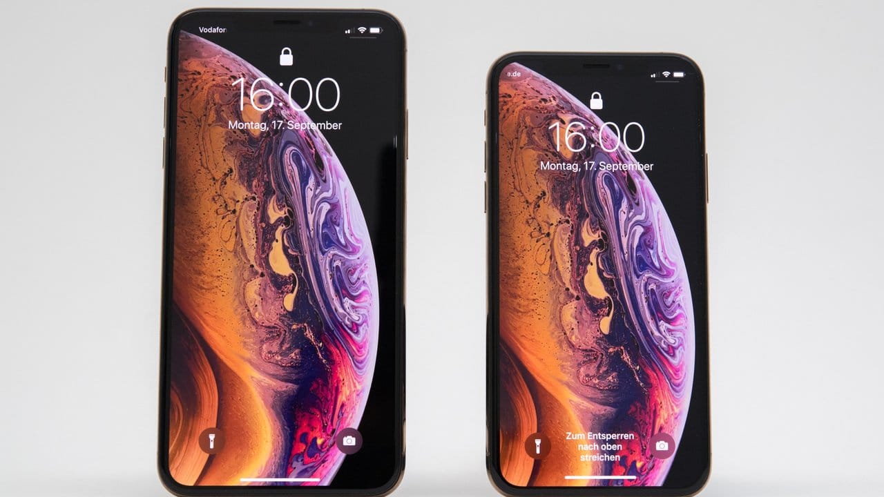 Mehr Display, mehr Leistung, mehr Preis: Die neuen iPhones sind da und heißen iPhone XS (rechts) und XS Max (links).