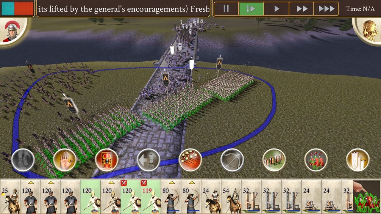 In der iPad-Version von "ROME: Total War" lassen sich die massiven Schlachten pausieren.