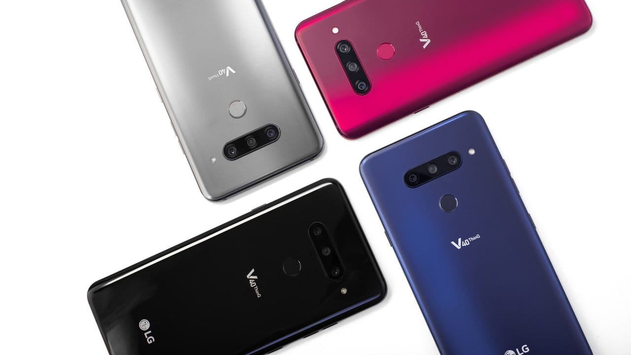 In diesen vier Farben wird das LG V40 Thinq zu haben sein.