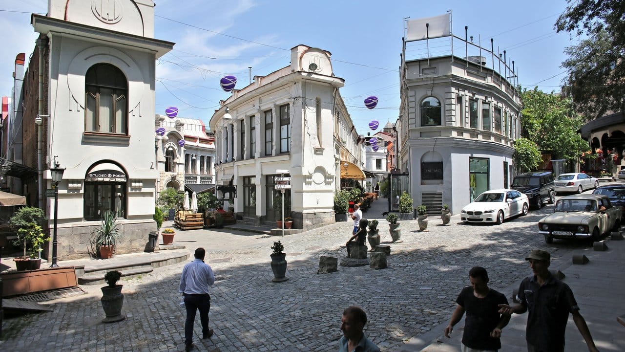 Boulevard in Tiflis.
