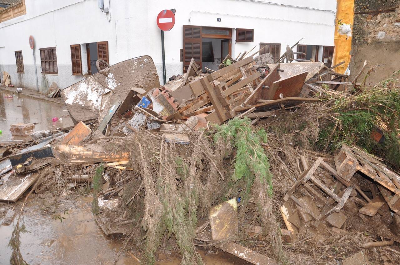 Szenen der Verwüstung in Sant Llorenç des Cardassar: Bei dem starken Unwetter sind auf Mallorca bisher zehn Menschen ums Leben gekommen.