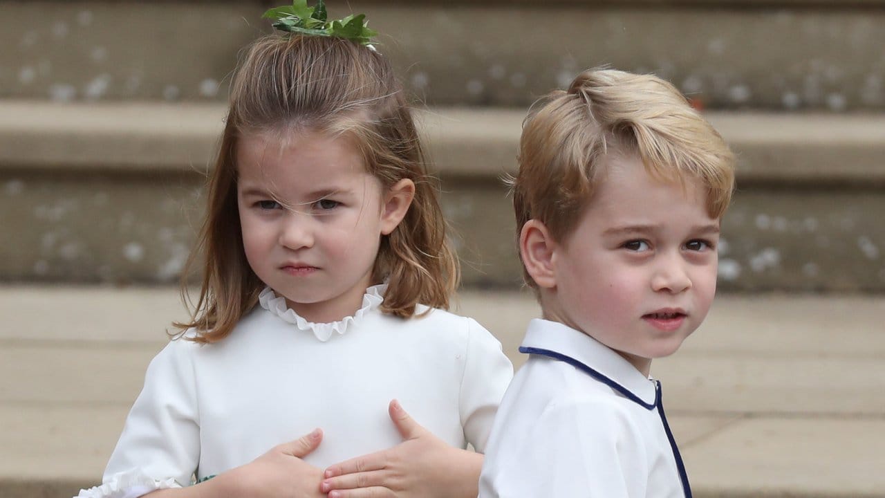 Die Blumenkinder Prinzessin Charlotte und Prinz George.