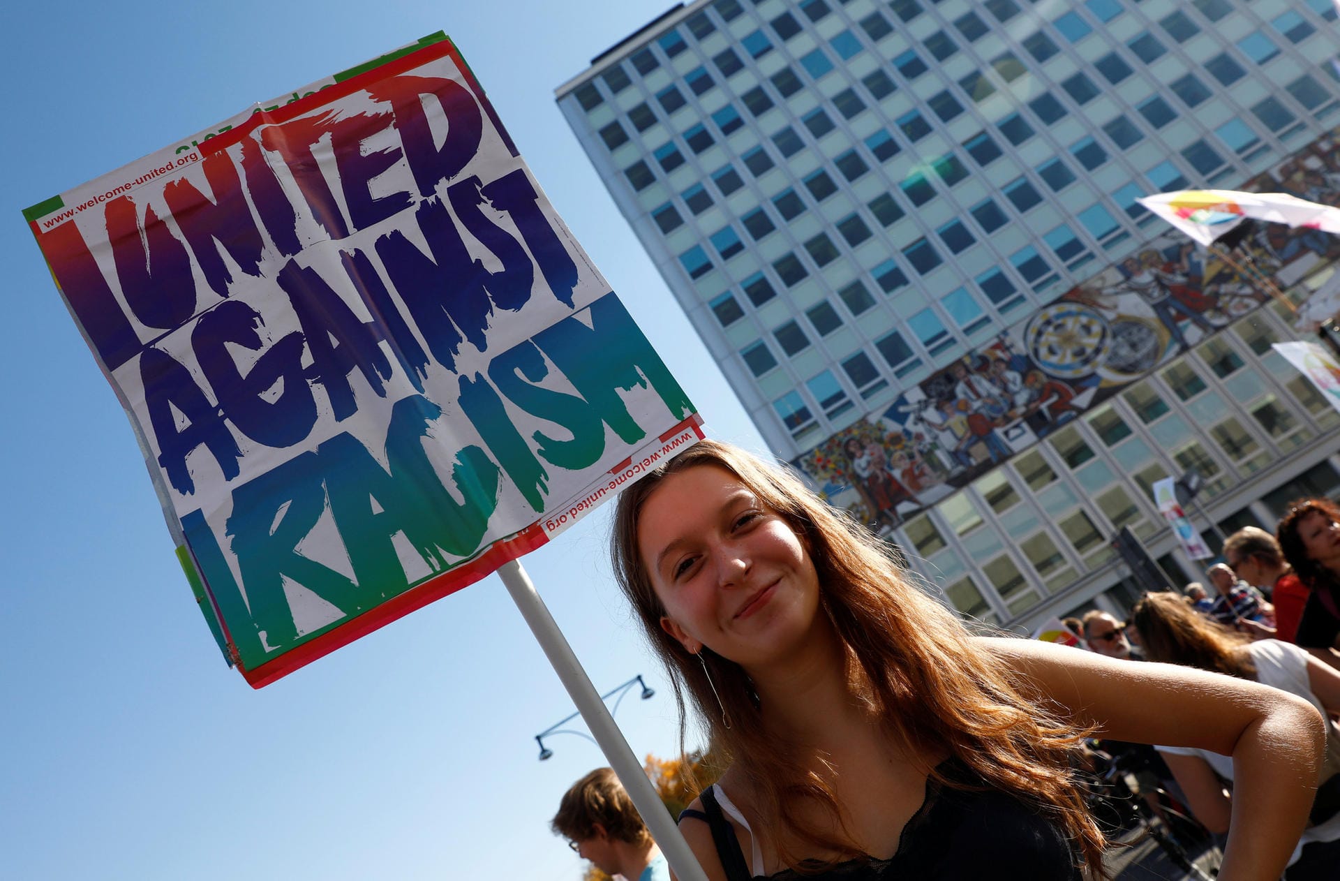 Der Demonstration in Berlin wollte ein Zeichen setzen: Gegen Rassismus und....