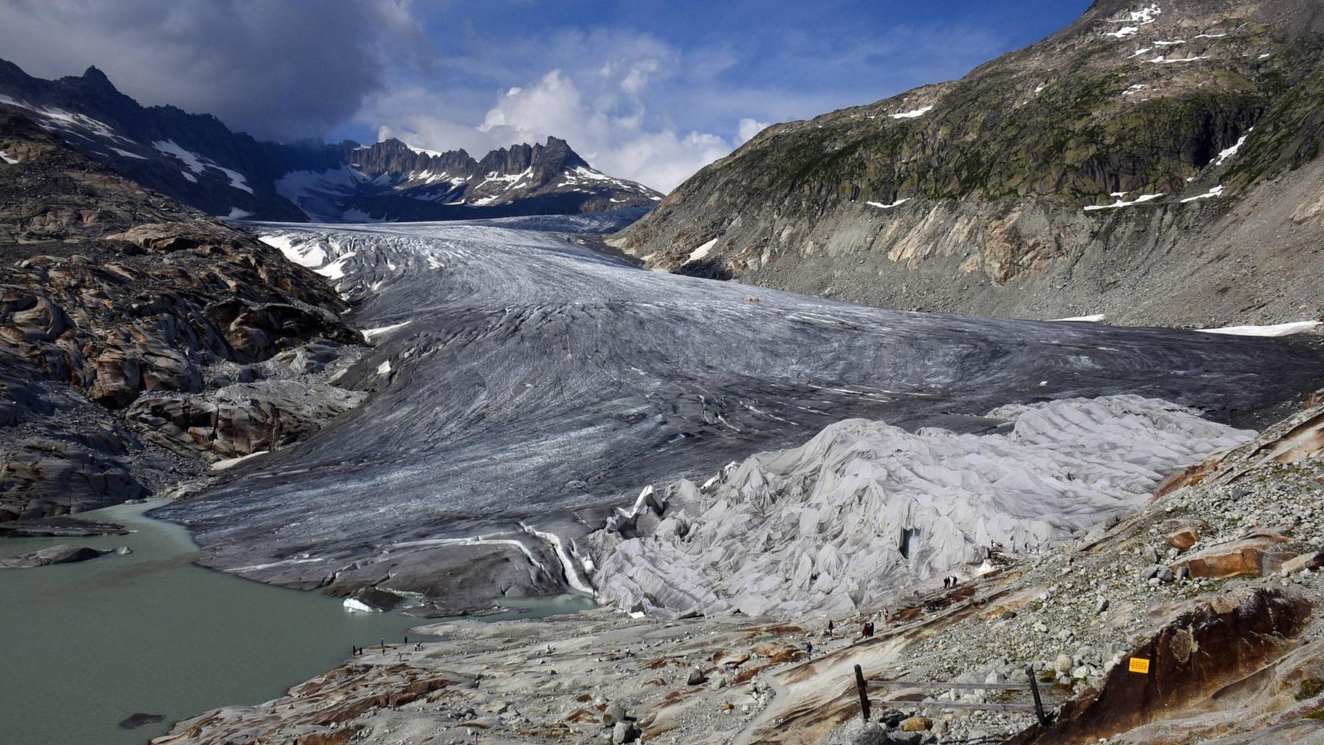 Der Rhonegletscher ist ein Talgletscher im Quellgebiet der Rhone im äußersten Nordosten des Kantons Wallis in den Zentralalpen der Schweiz. Er ist knapp acht Kilometer lang, weist eine durchschnittliche Breite von ungefähr zwei Kilometer auf und bedeckt eine Flaeche von etwa 16 Quadratkilometern.