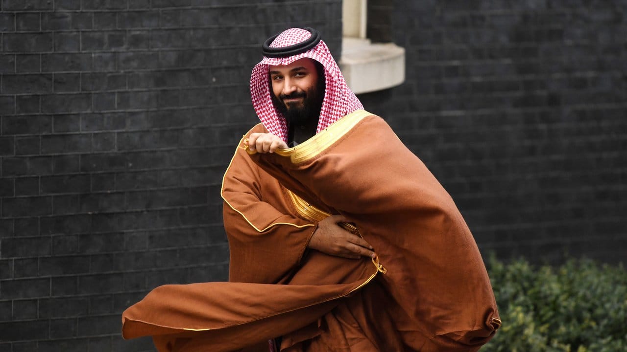 Der saudische Kronprinz Mohammed bin Salman in der Londoner Downing Street.