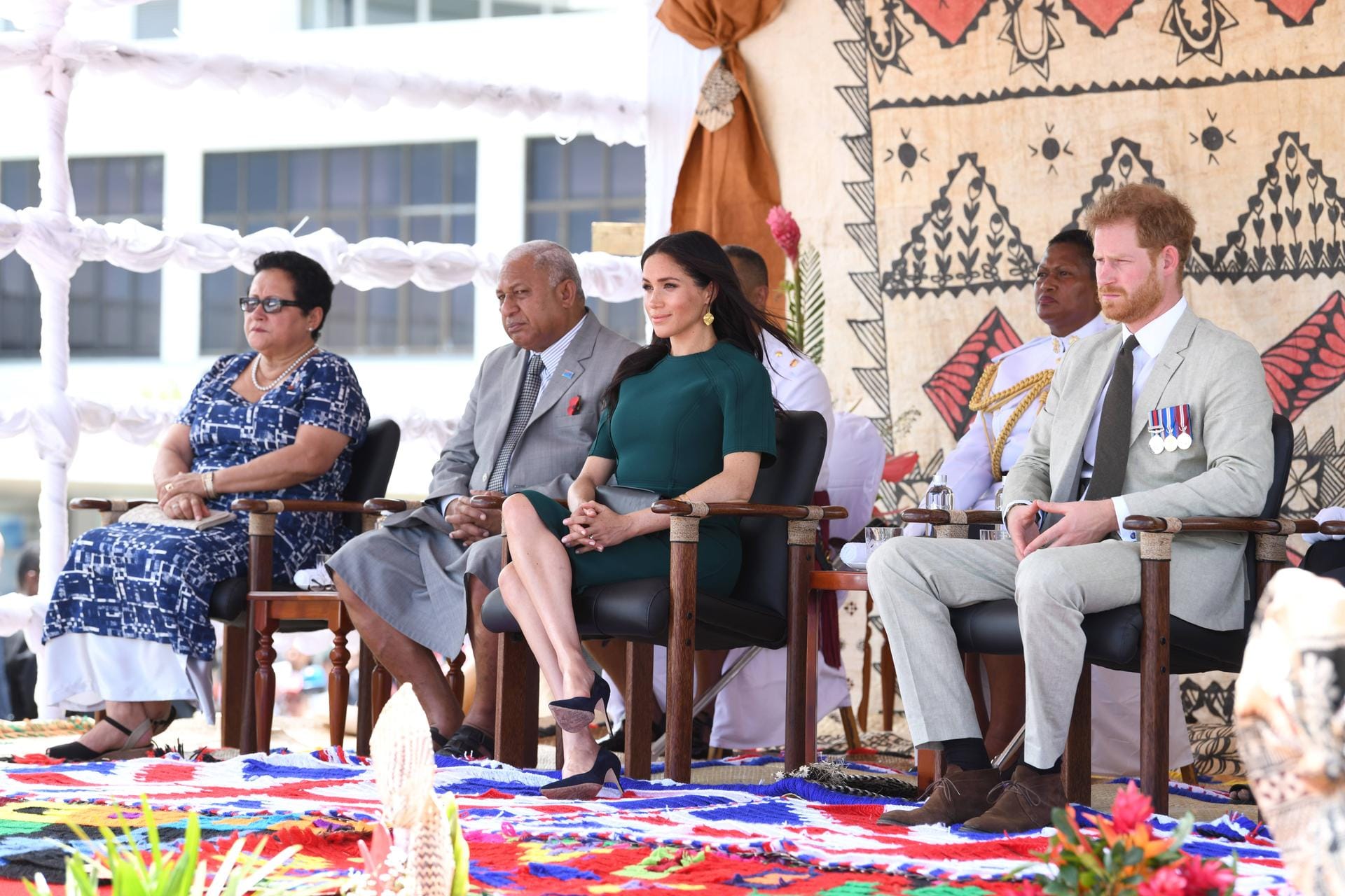 Royal tour of Fiji Day Three Prince Harry Duke of Sussex and Meghan Duchess of Sussex attend an of