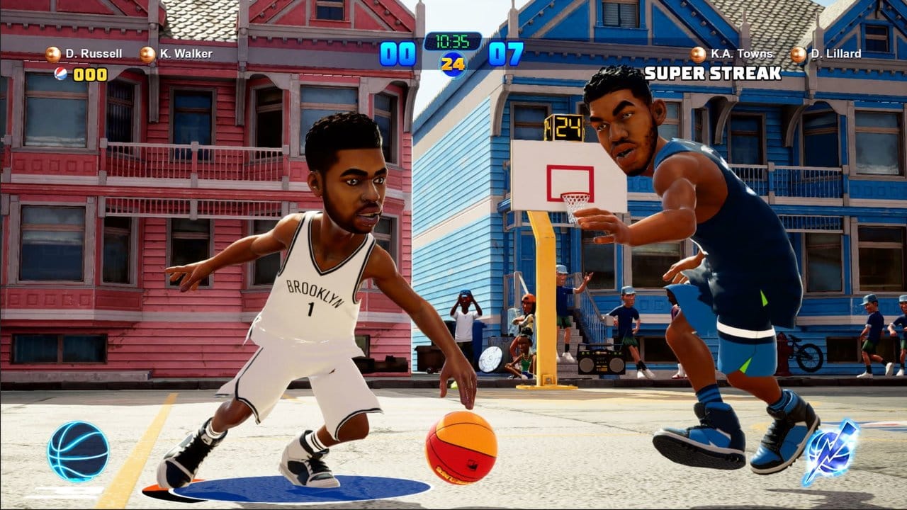 "NBA 2K Playgrounds 2" ist ein verspieltes Spiel rund um den Straßenbasketball mit vielen berühmten Figuren.