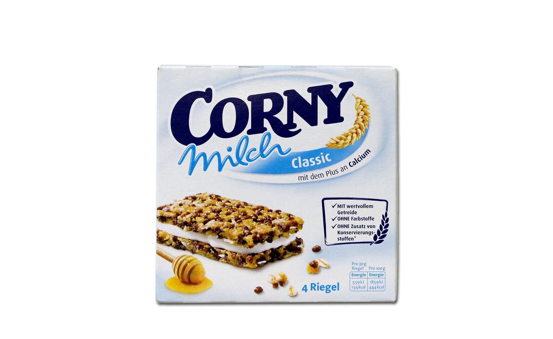 "Corny Milch" von Schwartau: "Ideal für den kleinen Snack mit Milch zwischendurch" steht auf der Packung – tatsächlich besteht das Produkt aber zur Hälfte aus Zucker und Fett.
