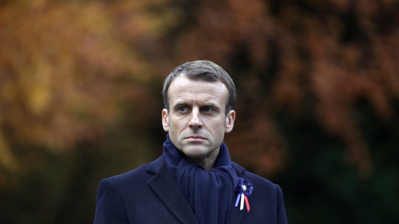 Frankreichs Präsident Emmanuel Macron erinnert an das Ende des Ersten Weltkrieges vor 100 Jahren.