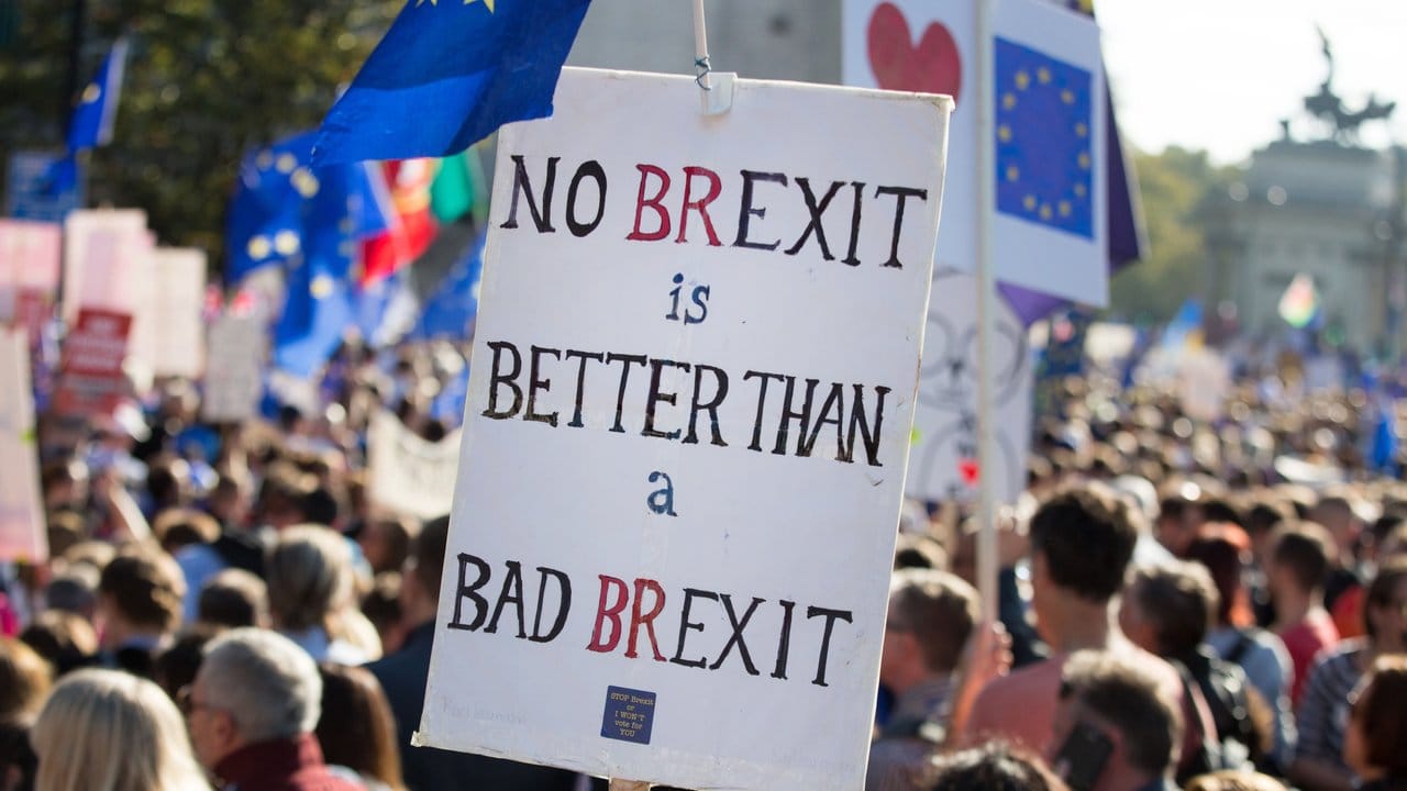 Demonstration für ein zweites Referendum über den EU-Austritt: "No Brexit is better than a bad Brexit" (kein Brexit ist besser als ein schlechter Brexit).