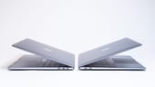 Die 13-Zoll-Version des MacBook Pro (links) und das ebenfalls mit einem 13-Zoll-Display ausgestattete MacBook Air (rechts).