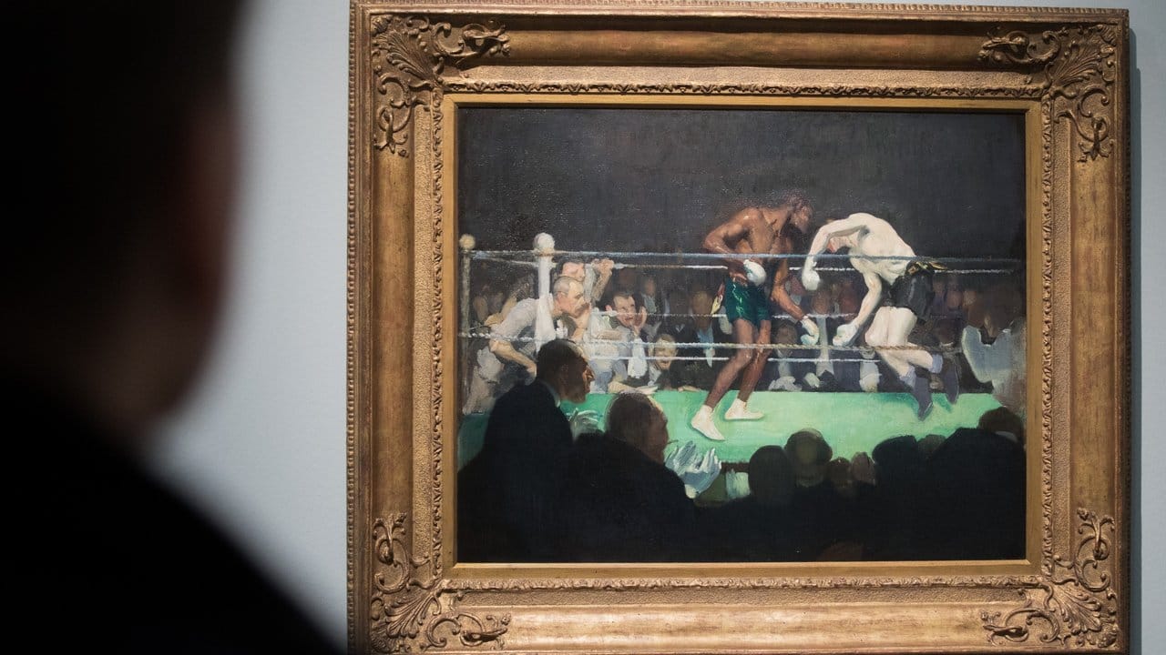 Das Gemälde "Boxkampf" (1910) des Künstlers George Benjamin Luks.