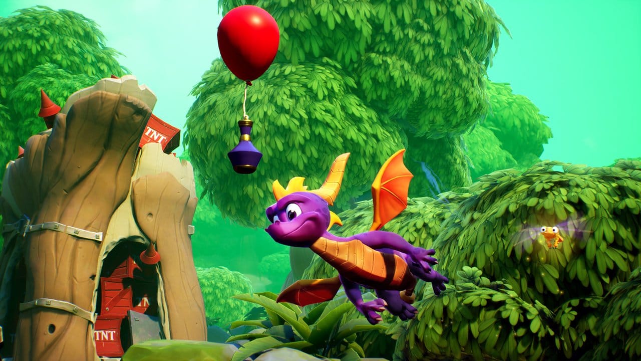 Drache Spyro flattert auch im Remake des Klassikers durch farbenfrohe Welten und muss z.