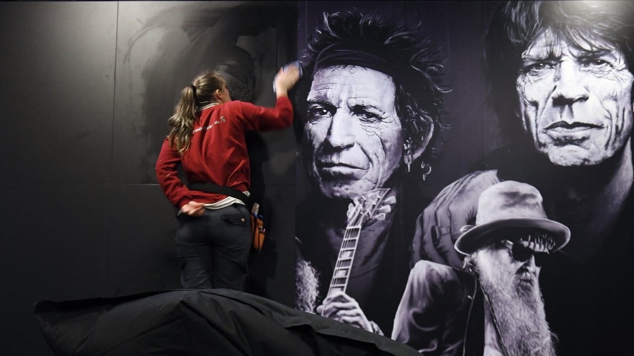 Ein Poster der Rolling Stones. Ein Poster der Rolling Stones.