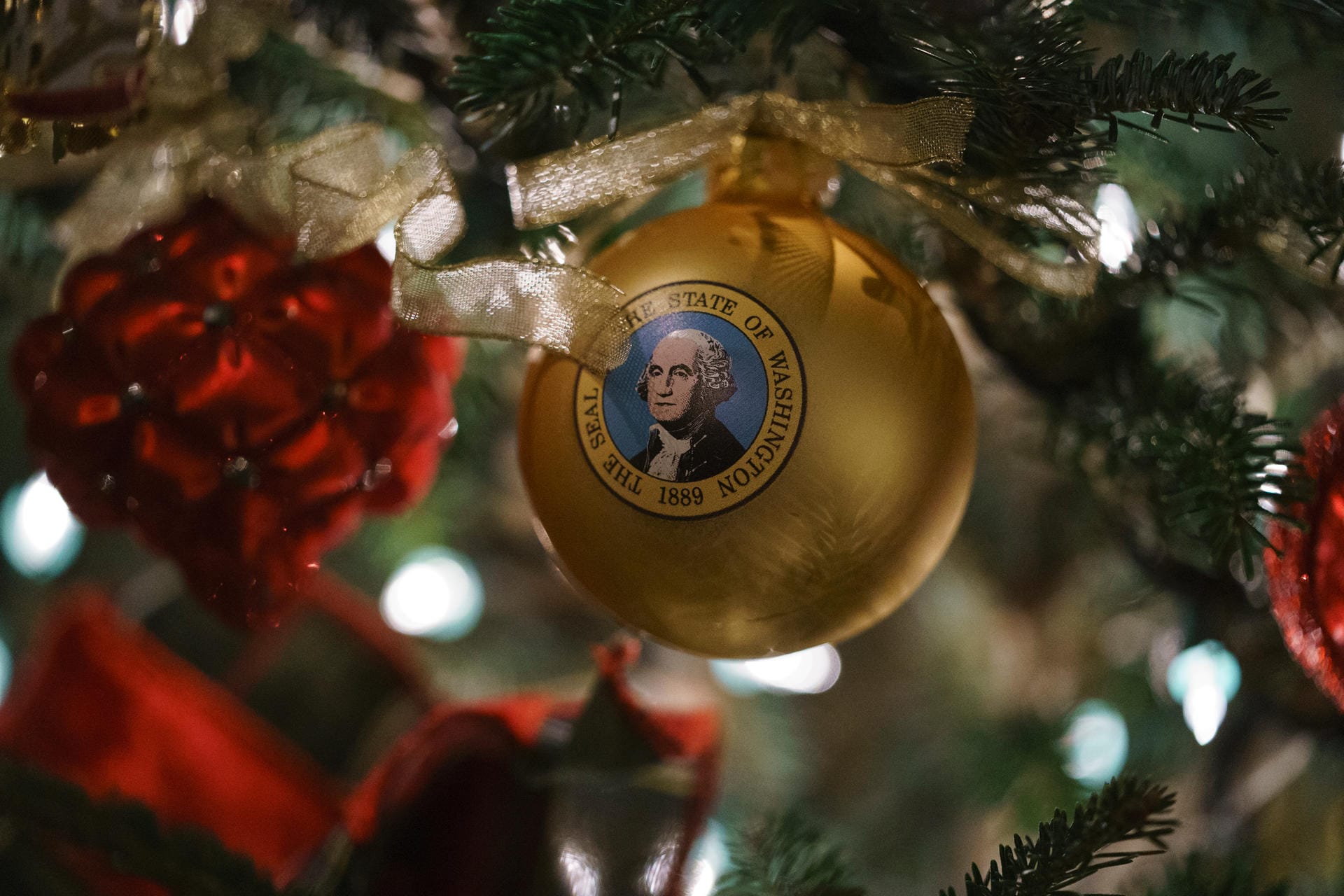 Eine Weihnachtskugel mit dem Abbild des früheren Präsidenten George Washington: Als First Lady war es die Aufgabe von Melania Trump, sich um die Weihnachtsdekoration im Weißen Haus zu kümmern.