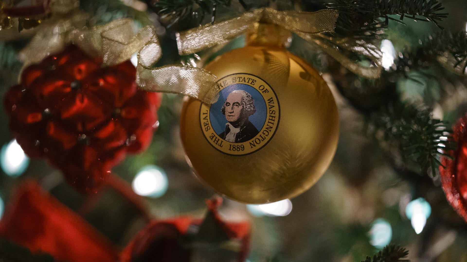 Eine Weihnachtskugel mit dem Abbild des früheren Präsidenten George Washington: Als First Lady war es die Aufgabe von Melania Trump, sich um die Weihnachtsdekoration im Weißen Haus zu kümmern.