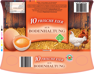 10 frische Eier L-M aus Bodenhaltung: Eier von Netto MarkenDiscount in Bremen und Teile von Niedersachsen sind vom Rückruf betroffen.