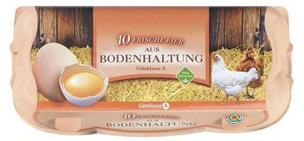 Frische 10er L-M Eier aus Bodenhaltung: Die Eier von Lidl in Hessen, NordrheinWestfalen und Rheinland-Pfalz sind vom Rückruf betroffen.