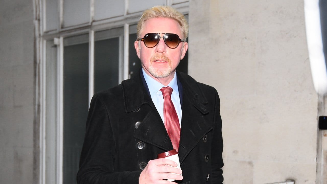 Boris Becker vor der Anhörung in London.