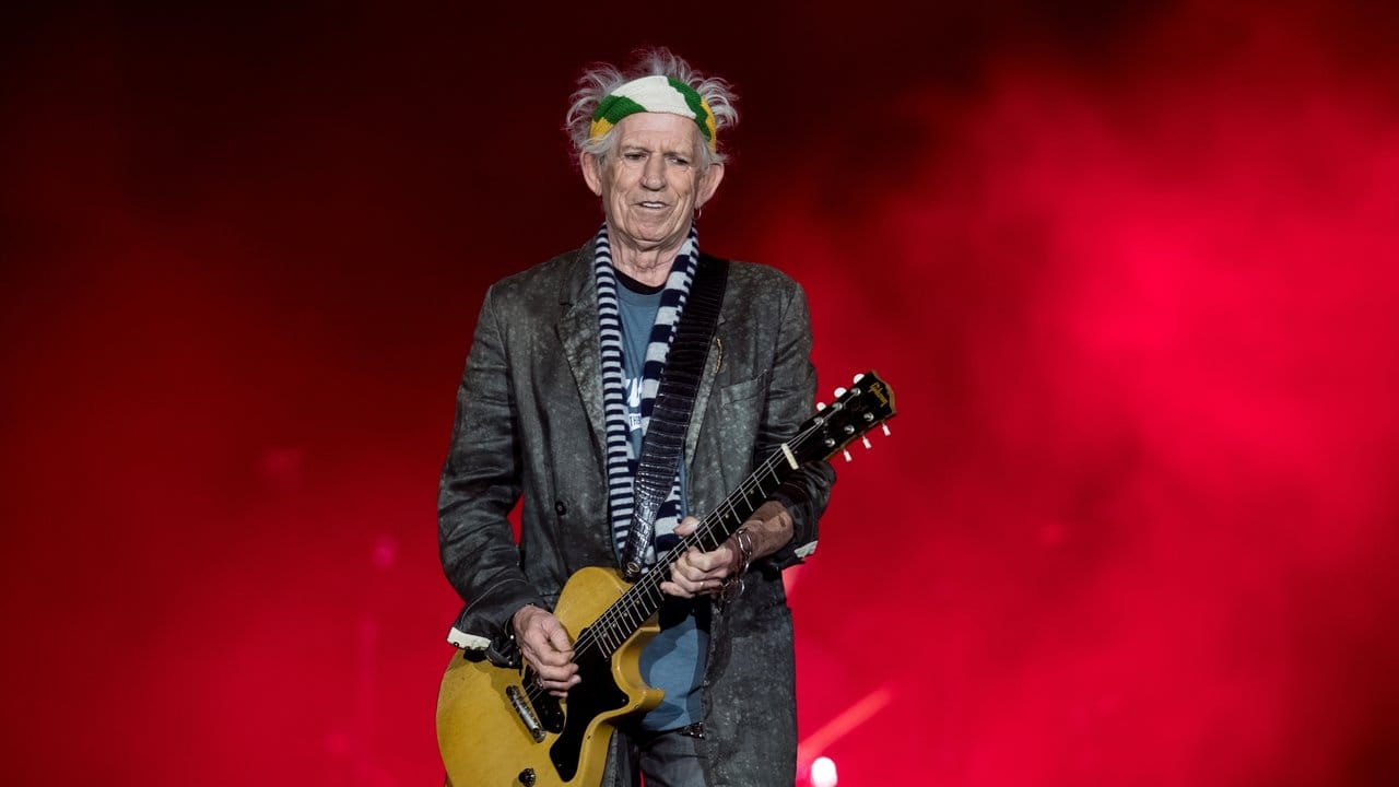 Keith Richards bei einem Stones-Konzert 2017 im Münchner Olympiastadion.