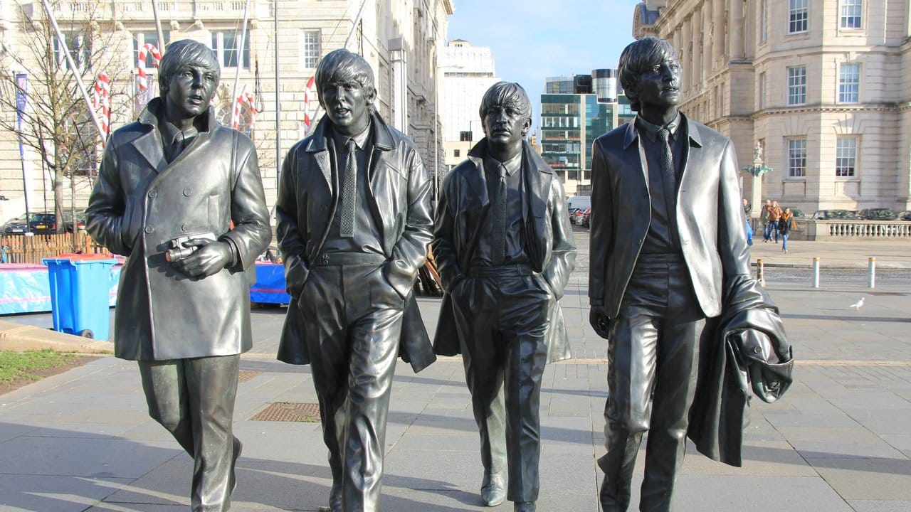 Die vier Beatles-Figuren in der Nähe des Mersey zählen zu den beliebtesten Fotomotiven der Touristen.