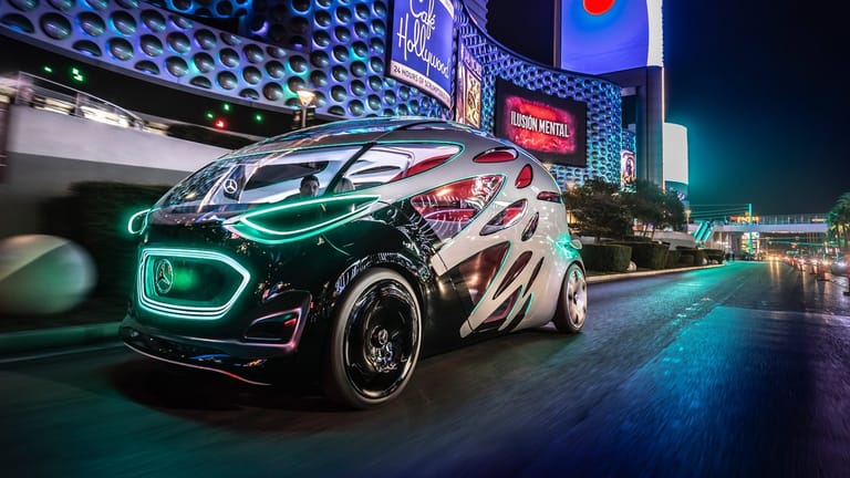 Flexibler Freund: Die Studie Urbanetic von Mercedes soll sich mit unterschiedlichen Aufbauten an diverse Transportszenarien anpassen können.