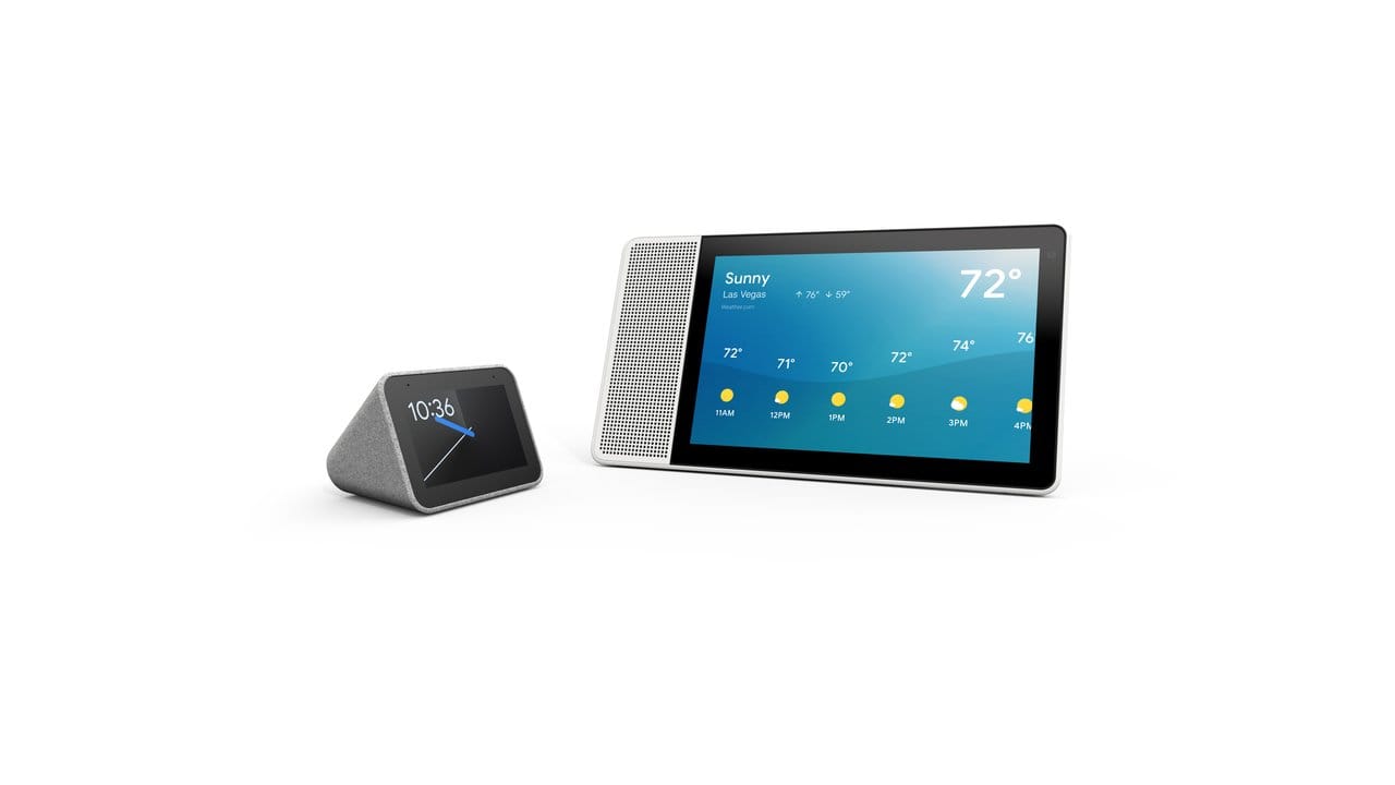 Lenovos Smart Clock ist mit Googles Sprachassistent ausgerüstet. Lenovos Smart Clock ist mit Googles Sprachassistent ausgerüstet.